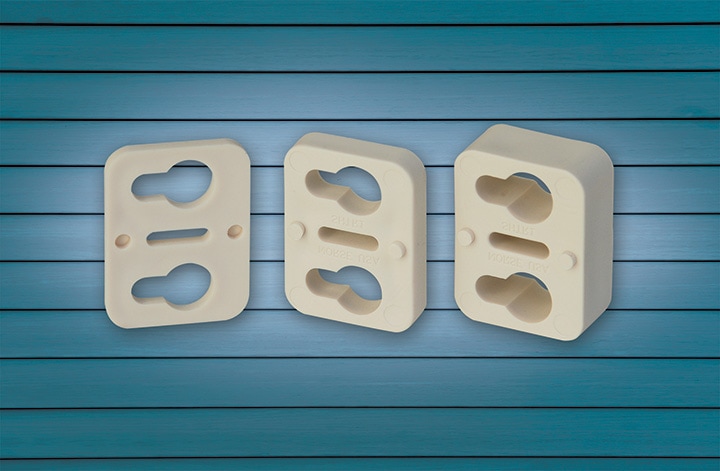 Spacers Improve Latch/Receiver Installations on Vinyl Siding Spacers Improve Latch/Receiver Installations on Vinyl Siding